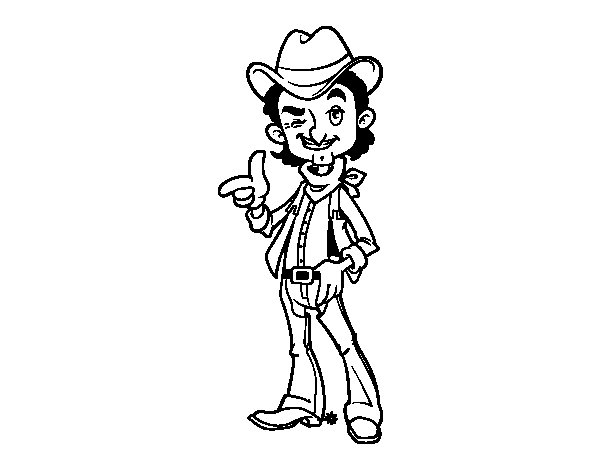 Coloring page: Cowboy (Characters) #91562 - Printable coloring pages