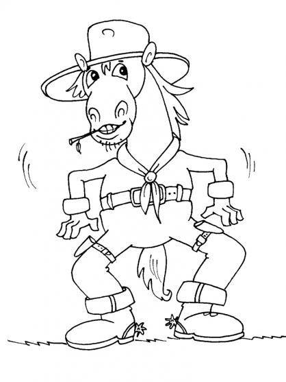 Coloring page: Cowboy (Characters) #91565 - Free Printable Coloring Pages