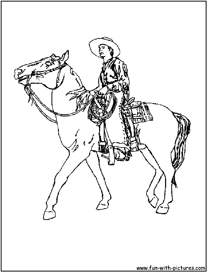 Coloring page: Cowboy (Characters) #91566 - Free Printable Coloring Pages