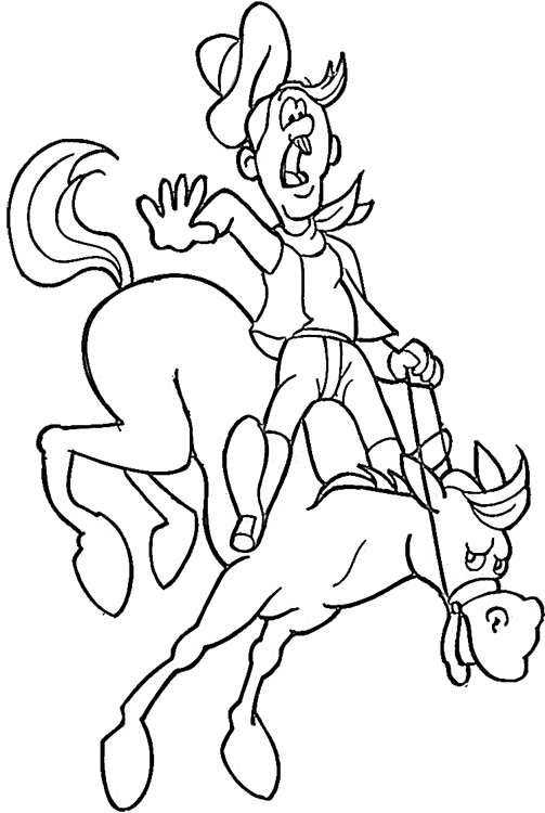 Coloring page: Cowboy (Characters) #91567 - Free Printable Coloring Pages