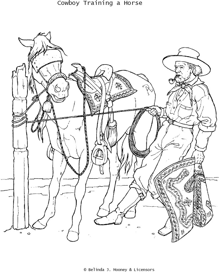 Coloring page: Cowboy (Characters) #91596 - Free Printable Coloring Pages