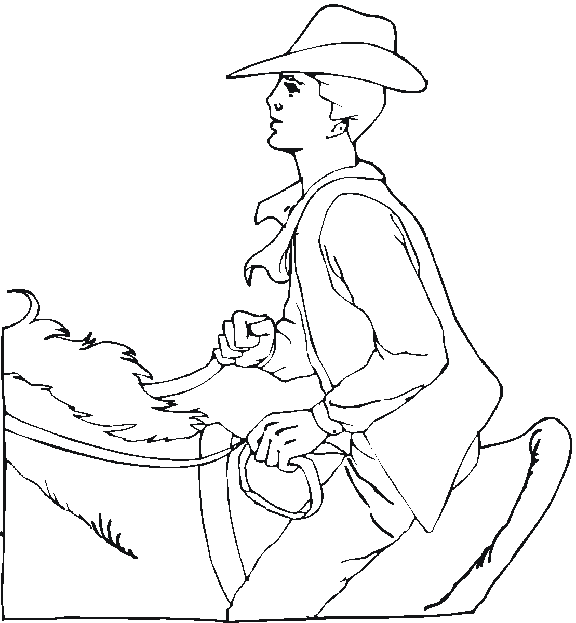 Coloring page: Cowboy (Characters) #91615 - Free Printable Coloring Pages
