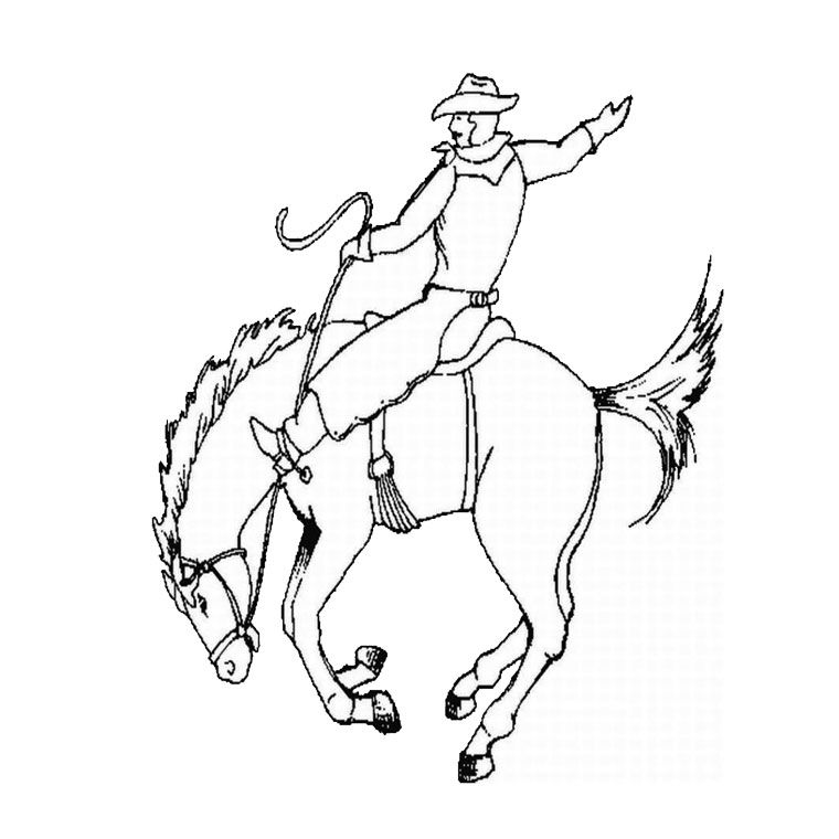 Drawing Cowboy #91618 (Characters) – Printable coloring pages