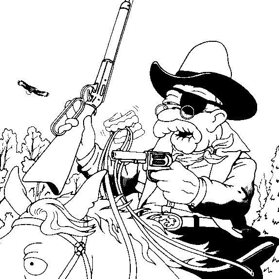 Coloring page: Cowboy (Characters) #91619 - Free Printable Coloring Pages