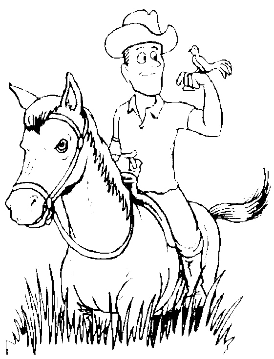Coloring page: Cowboy (Characters) #91643 - Free Printable Coloring Pages