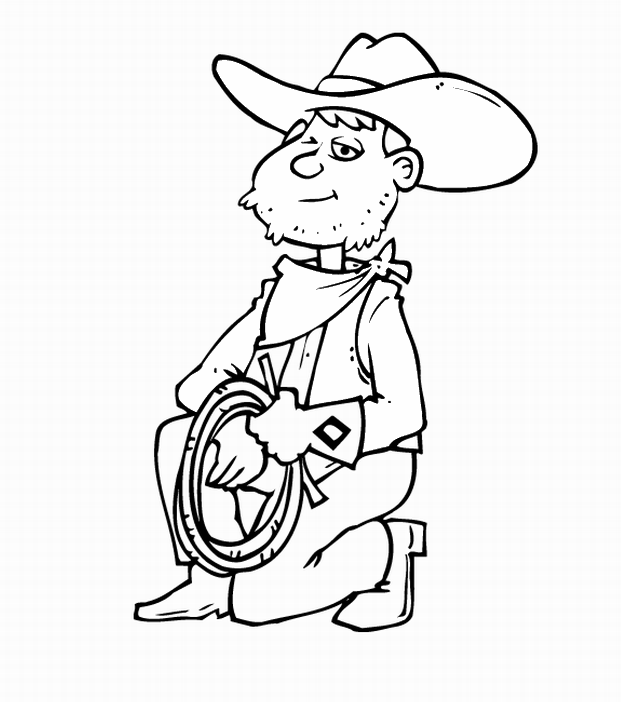 Coloring page: Cowboy (Characters) #91652 - Free Printable Coloring Pages