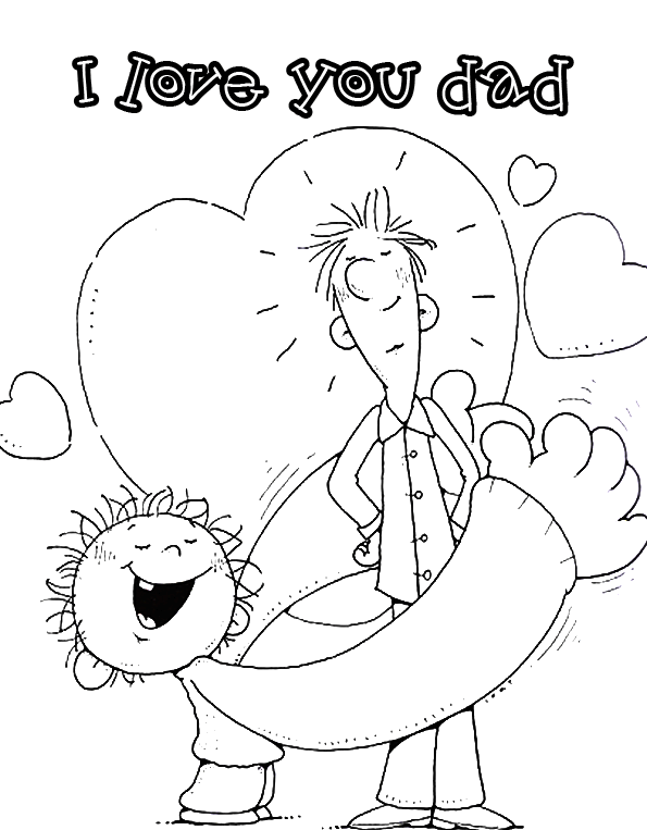 Coloring page: Dad (Characters) #103556 - Printable coloring pages