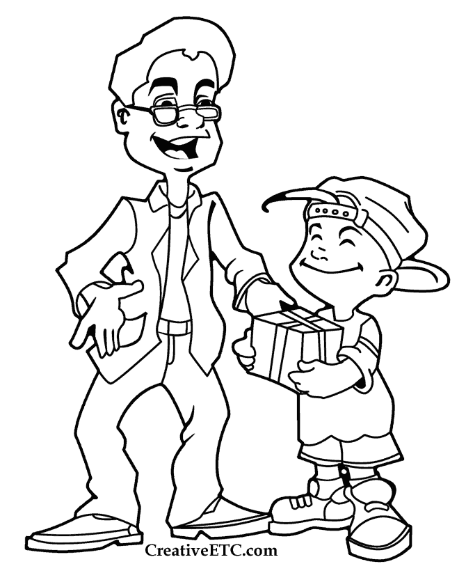 Coloring page: Dad (Characters) #103585 - Free Printable Coloring Pages