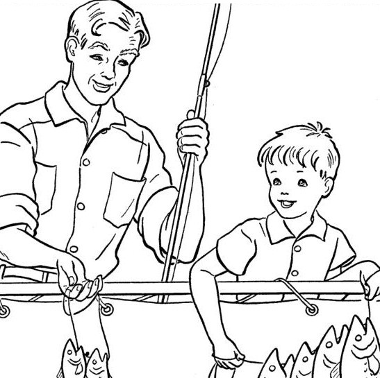Coloring page: Dad (Characters) #103619 - Free Printable Coloring Pages