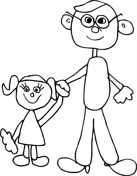 Coloring page: Dad (Characters) #103638 - Free Printable Coloring Pages