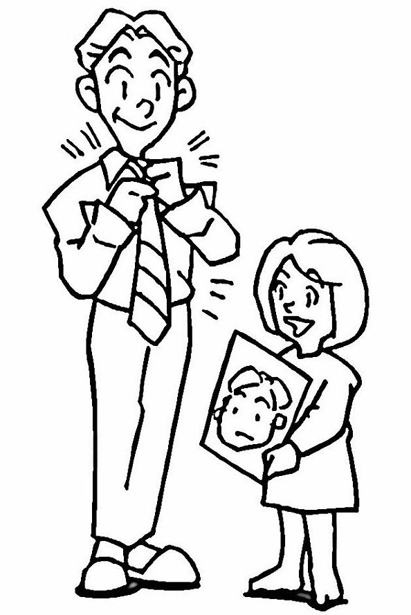 Coloring page: Dad (Characters) #103650 - Free Printable Coloring Pages