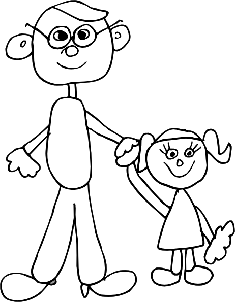 Coloring page: Dad (Characters) #103651 - Free Printable Coloring Pages
