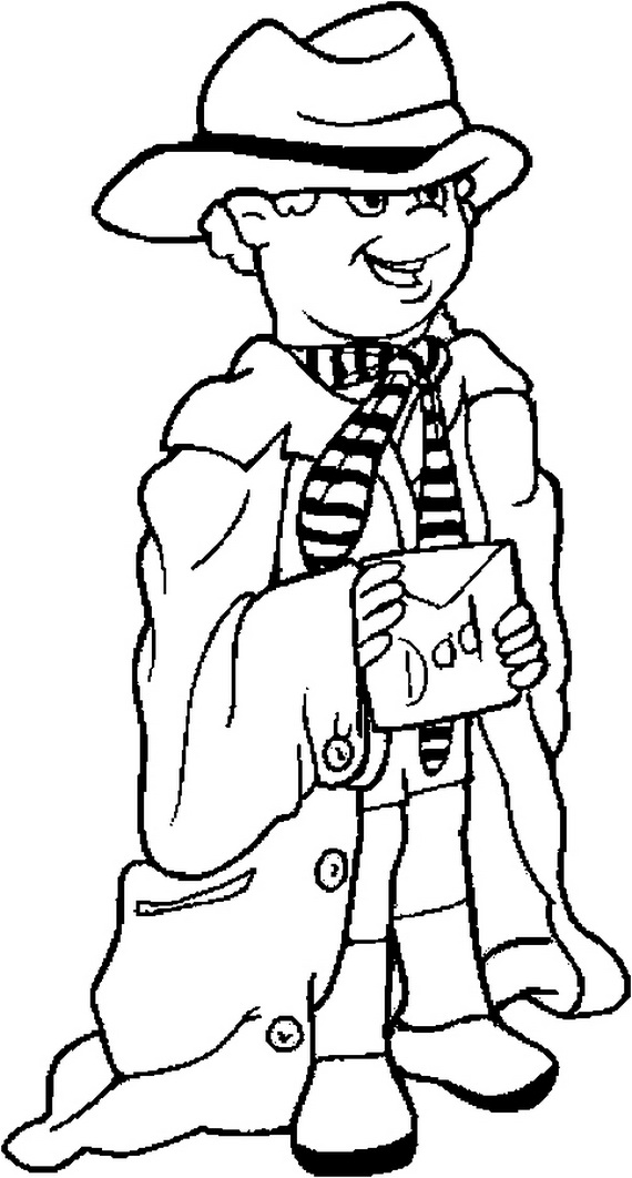 Coloring page: Dad (Characters) #103750 - Printable coloring pages