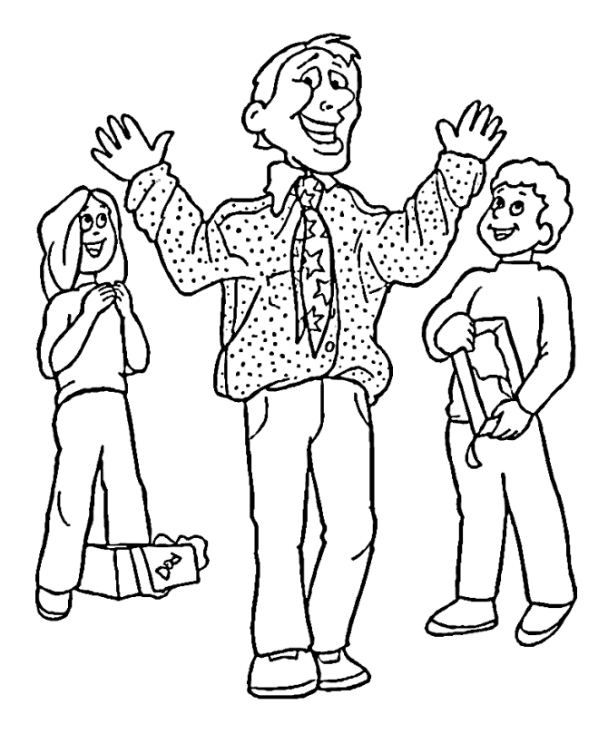 Coloring page: Dad (Characters) #103753 - Free Printable Coloring Pages