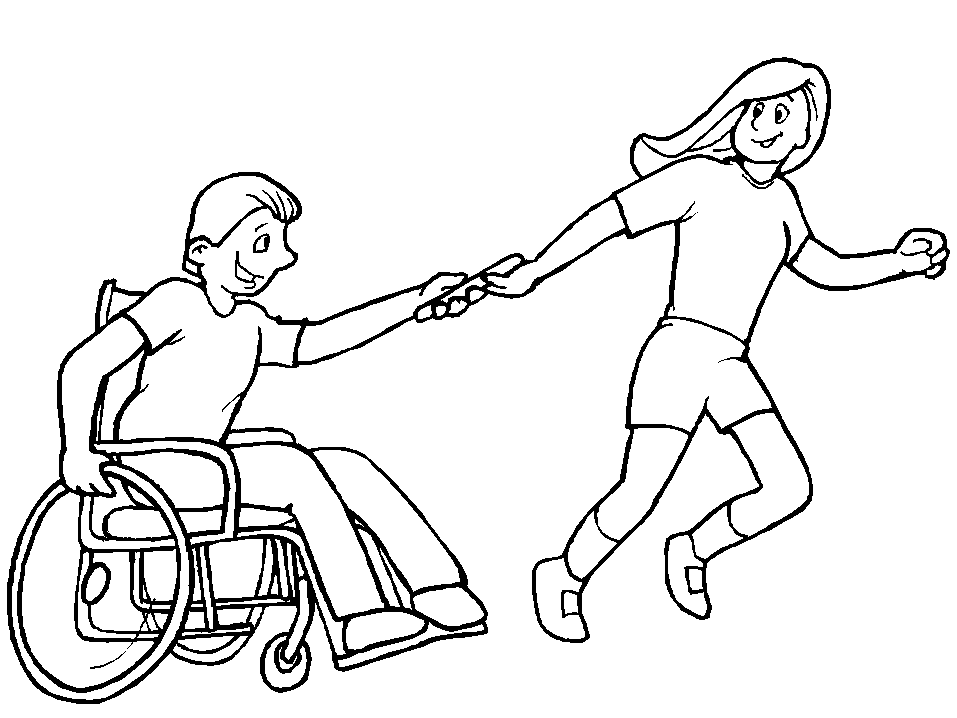 Coloring page: Disabled Person (Characters) #98409 - Free Printable Coloring Pages