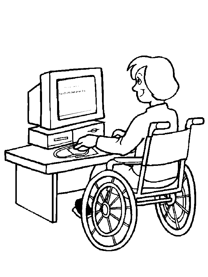 Coloring page: Disabled Person (Characters) #98420 - Free Printable Coloring Pages