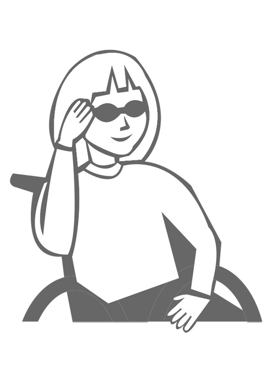 Coloring page: Disabled Person (Characters) #98453 - Printable coloring pages