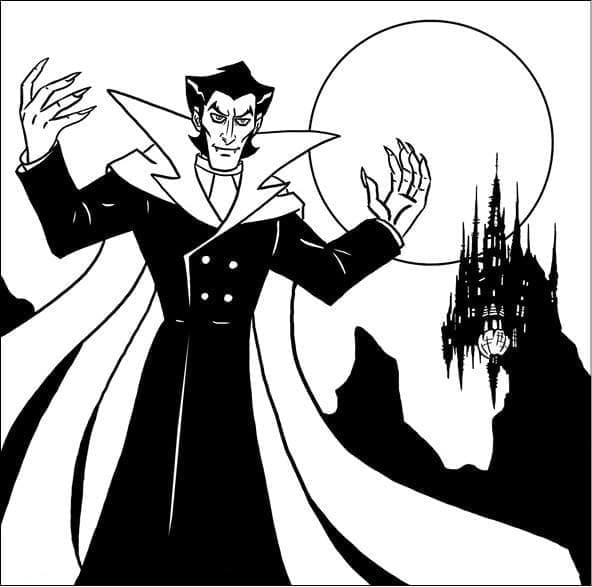 Free printable Dracula coloring page #204054 from Characters collection