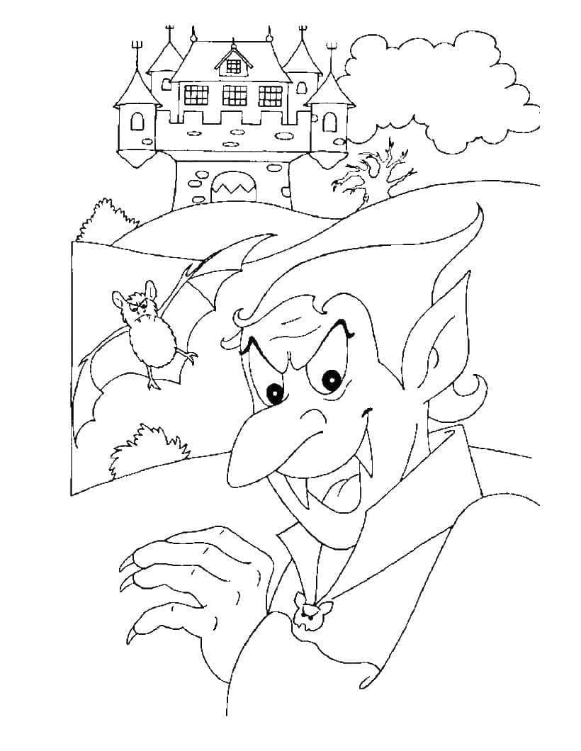 Free printable Dracula coloring page #204057 from Characters collection