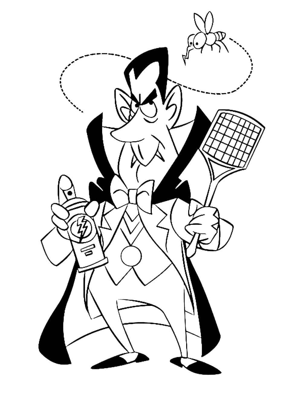 Free printable Dracula coloring page #204059 from Characters collection
