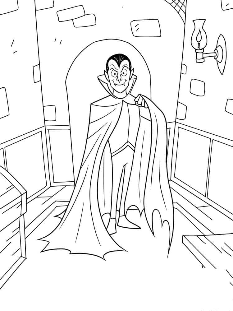 Free printable Dracula coloring page #204071 from Characters collection
