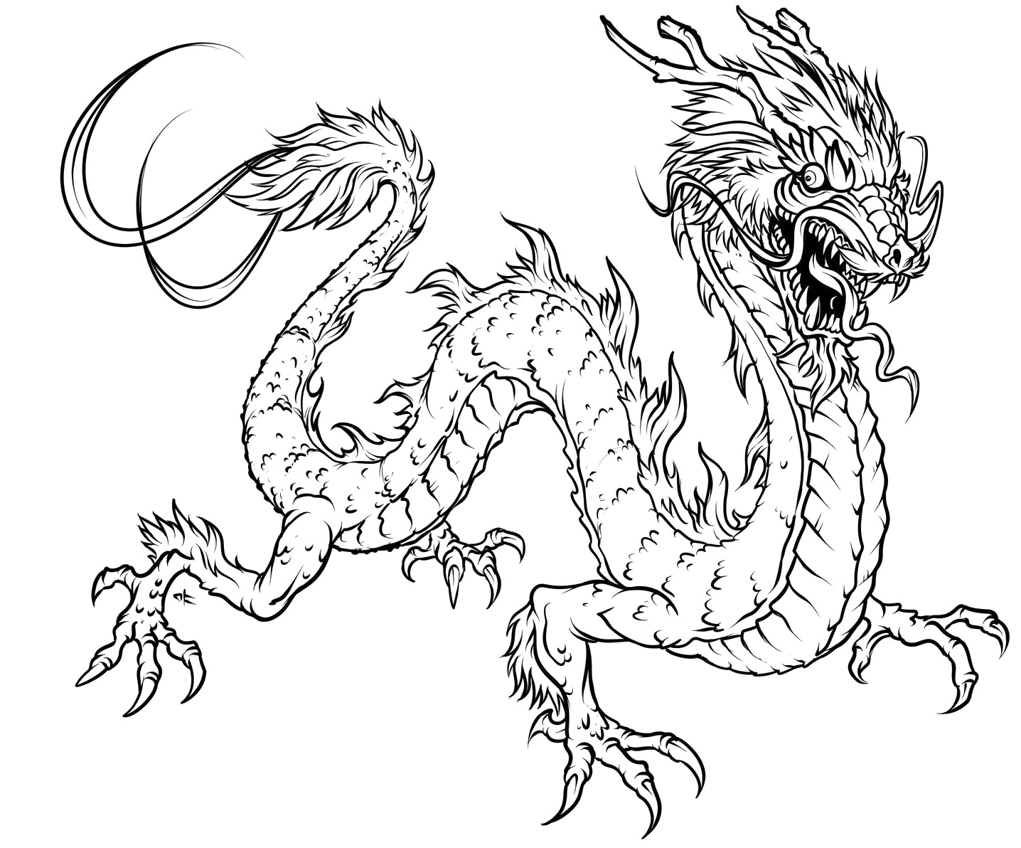 Coloring page: Dragon (Characters) #148374 - Free Printable Coloring Pages
