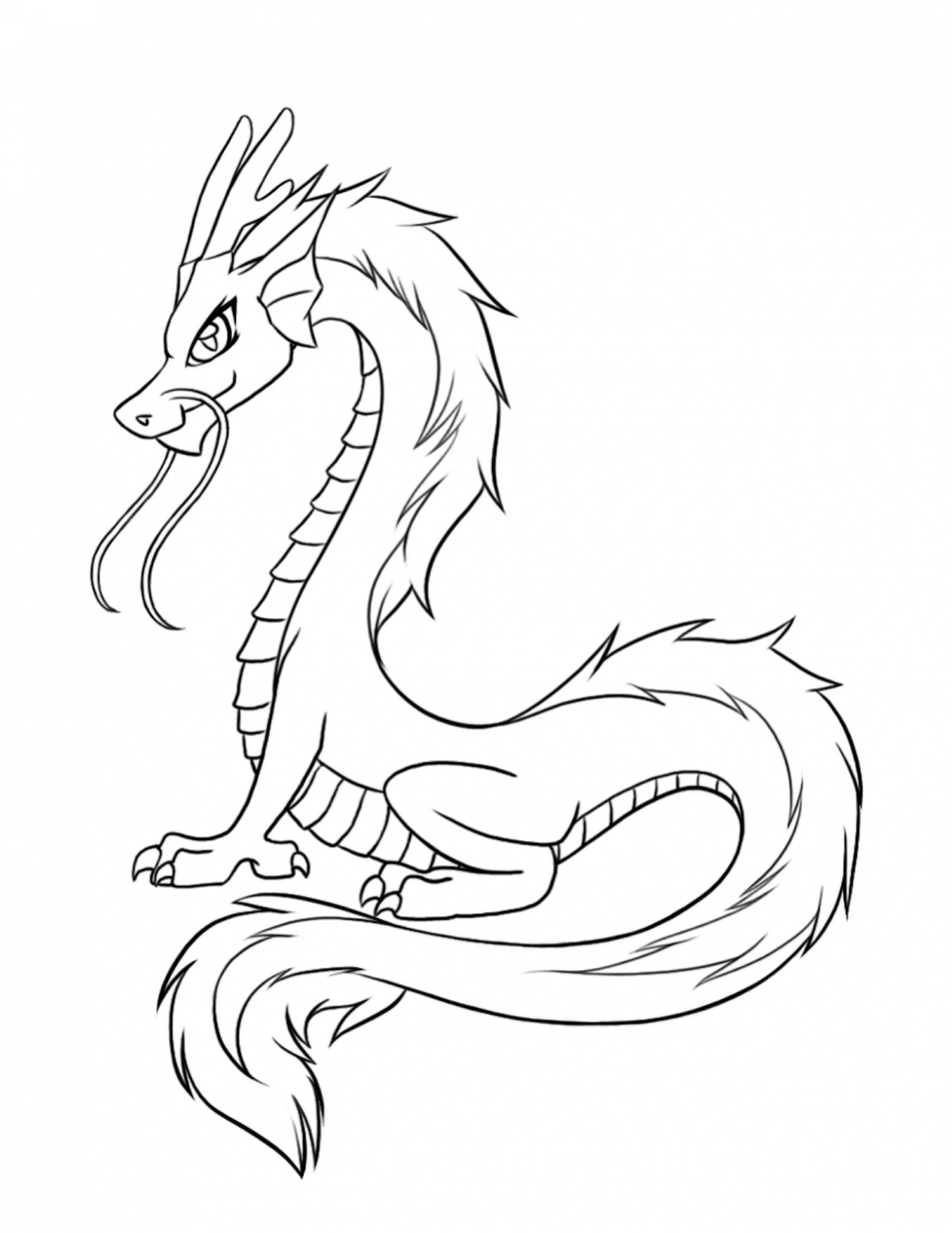 cool dragon pictures to color