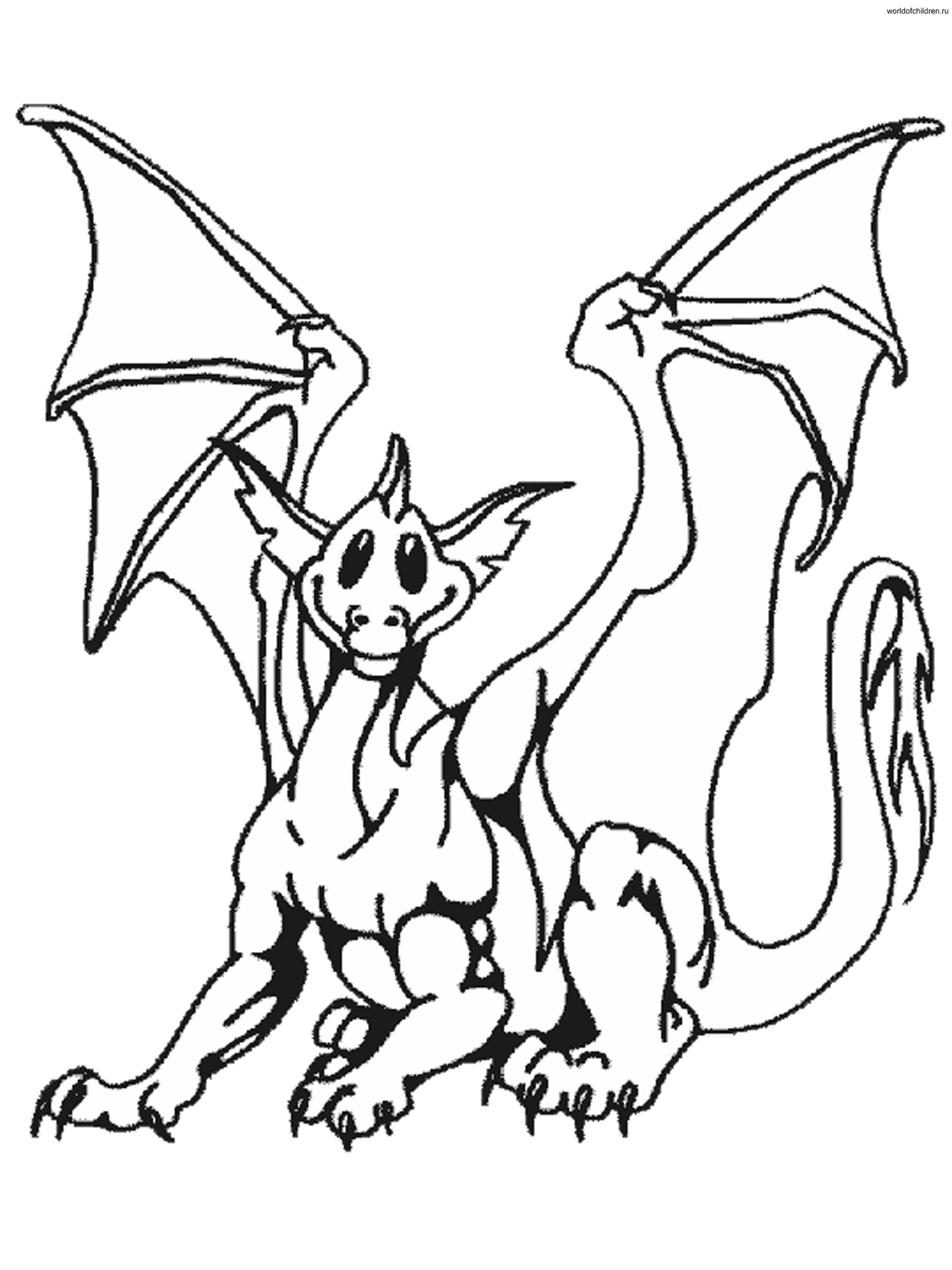 Coloring page: Dragon (Characters) #148414 - Printable coloring pages