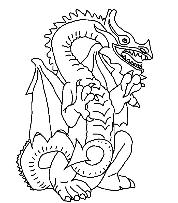 Coloring page: Dragon (Characters) #148426 - Printable coloring pages
