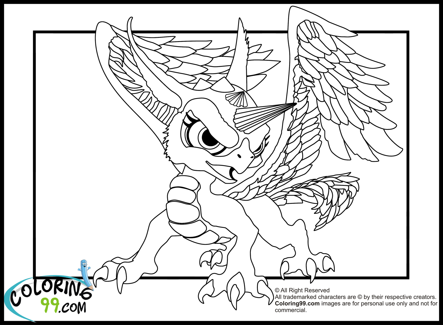 Coloring page: Dragon (Characters) #148445 - Free Printable Coloring Pages