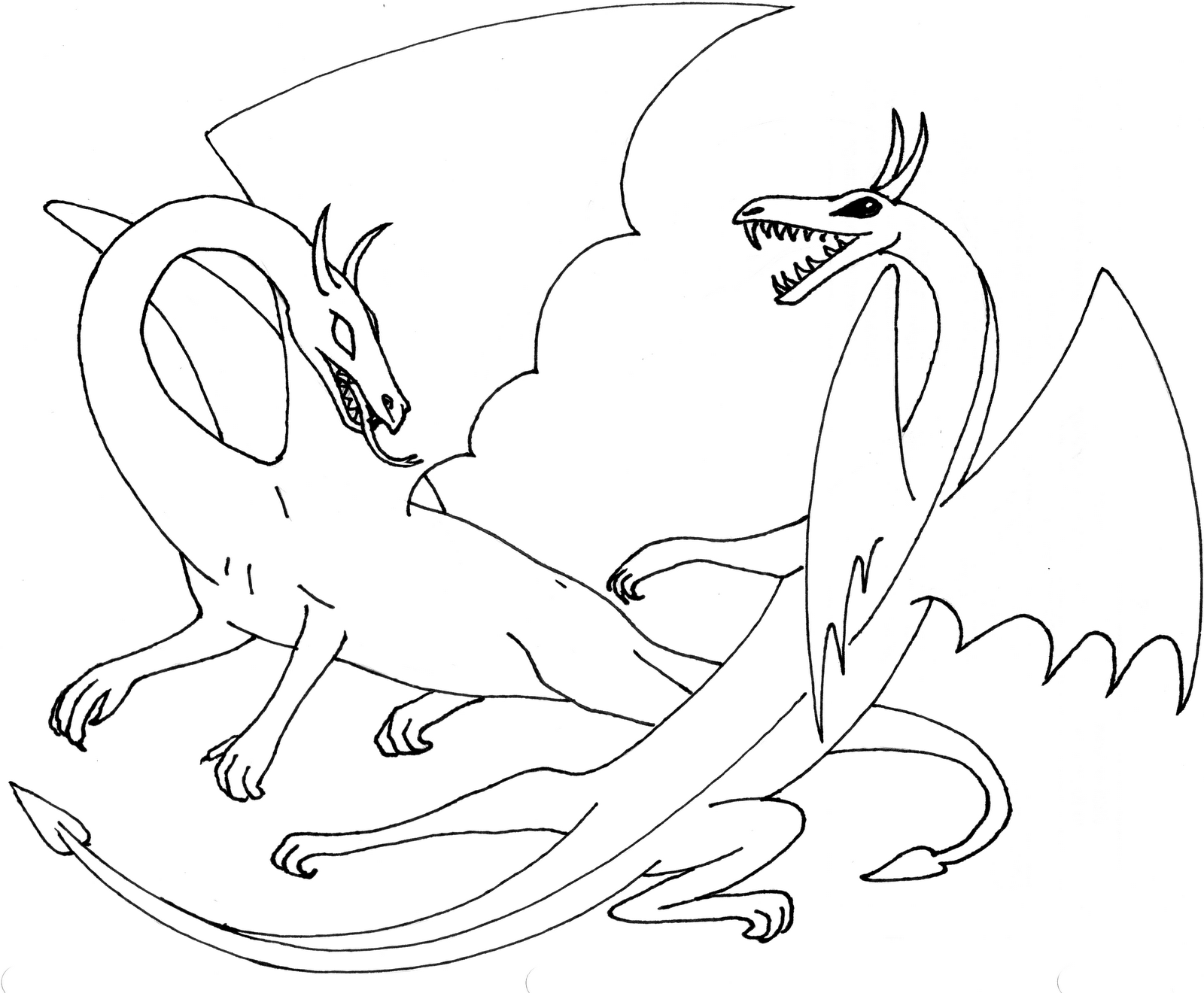Coloring page: Dragon (Characters) #148447 - Free Printable Coloring Pages
