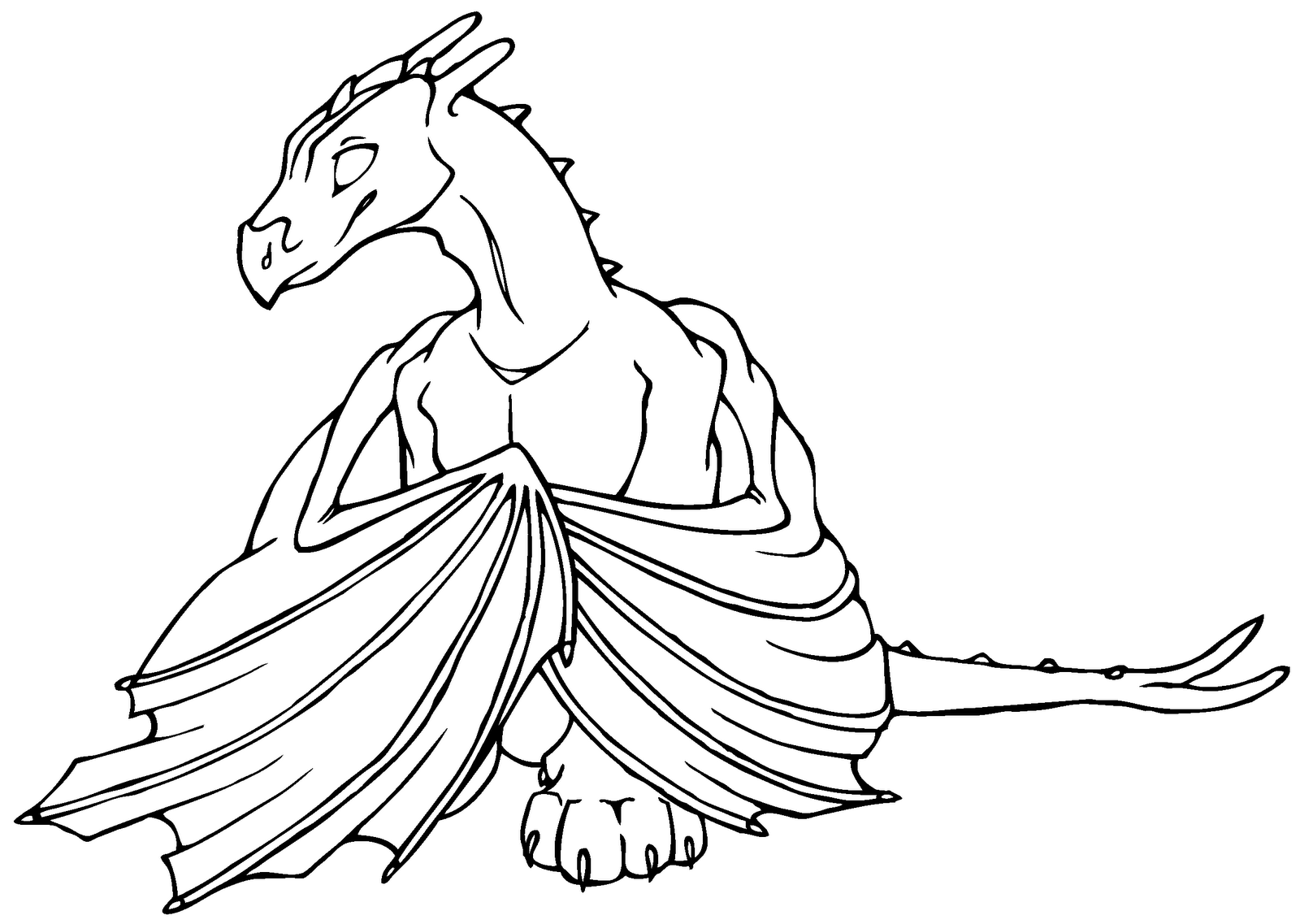 Coloring page: Dragon (Characters) #148449 - Free Printable Coloring Pages