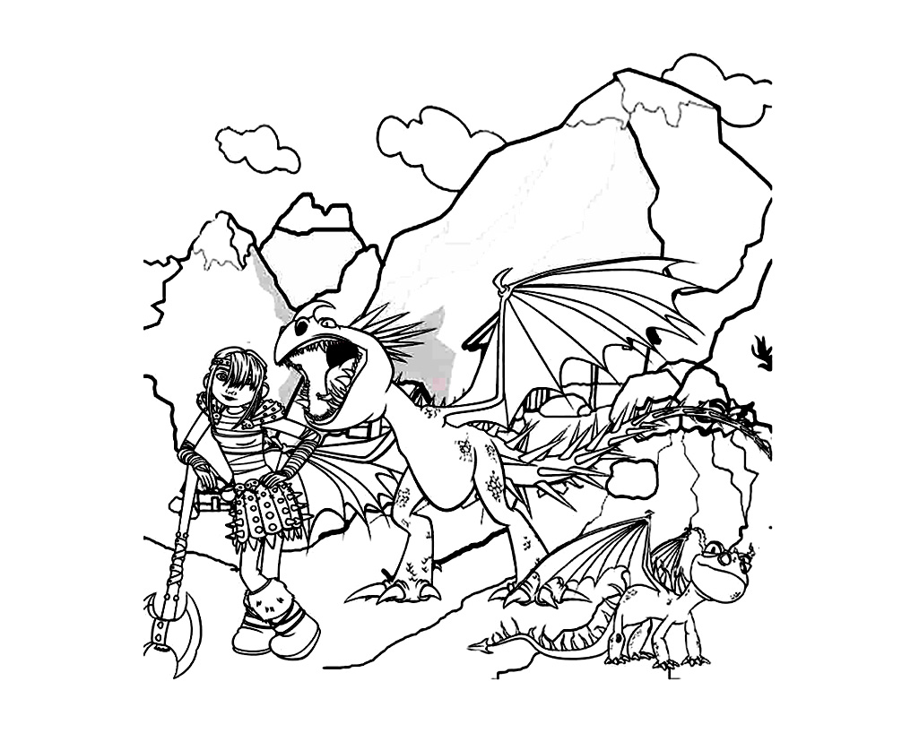 Coloring page: Dragon (Characters) #148450 - Free Printable Coloring Pages