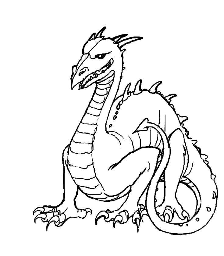 Coloring page: Dragon (Characters) #148458 - Printable coloring pages