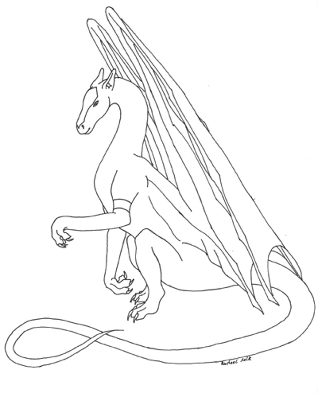 Coloring page: Dragon (Characters) #148492 - Printable coloring pages