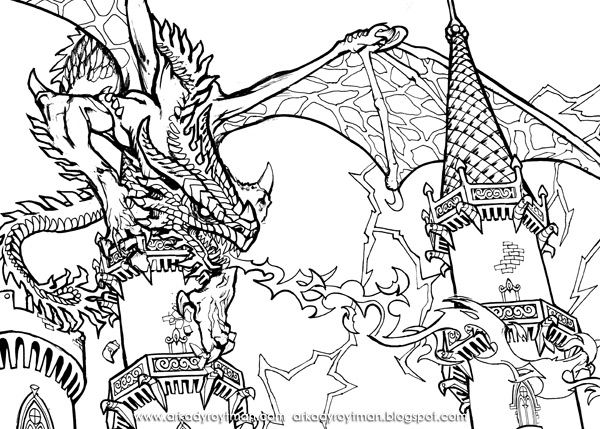 Coloring page: Dragon (Characters) #148518 - Free Printable Coloring Pages