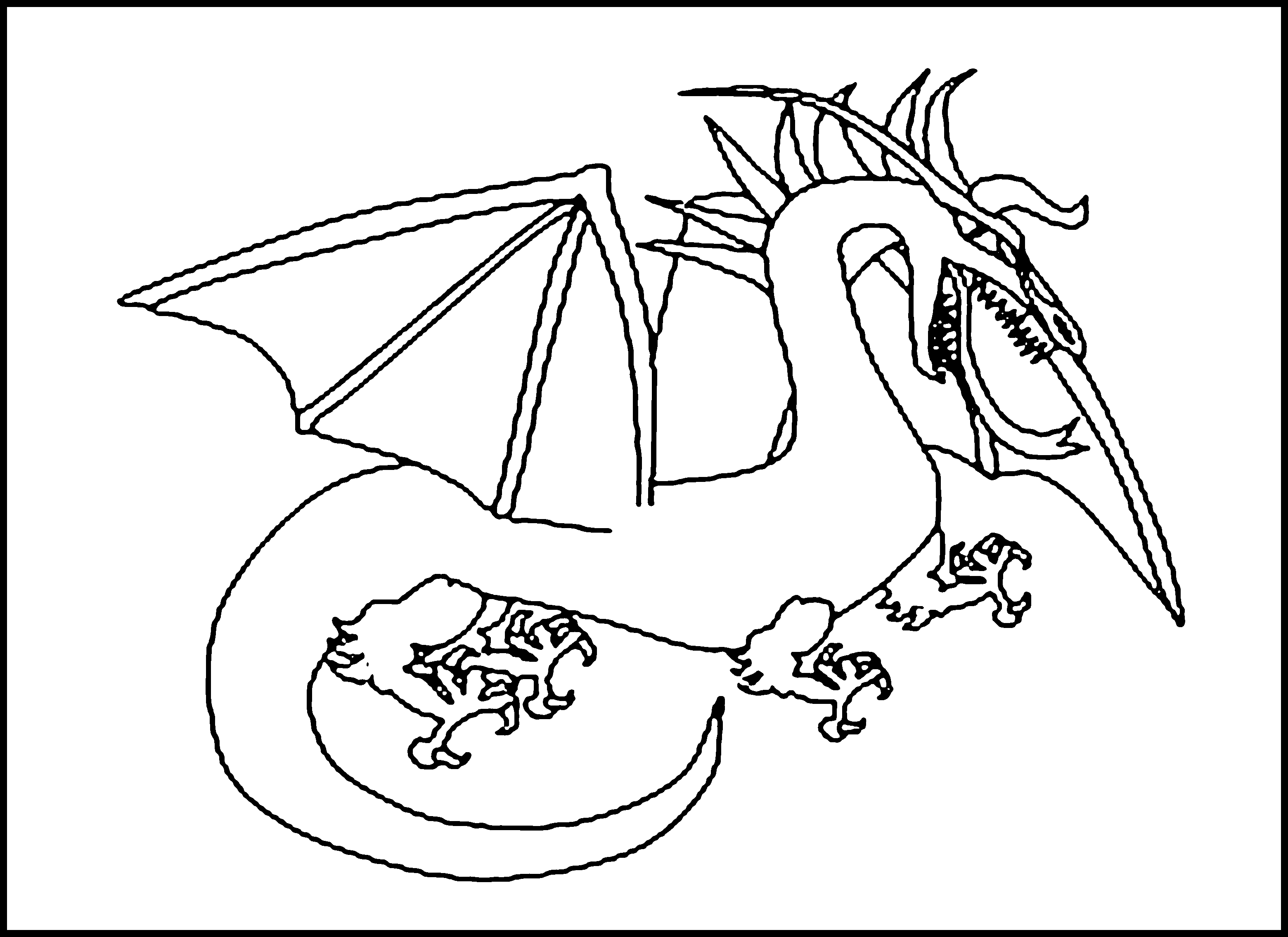 Dragons  Coloring pages for Kids Printable Digital Downloadable