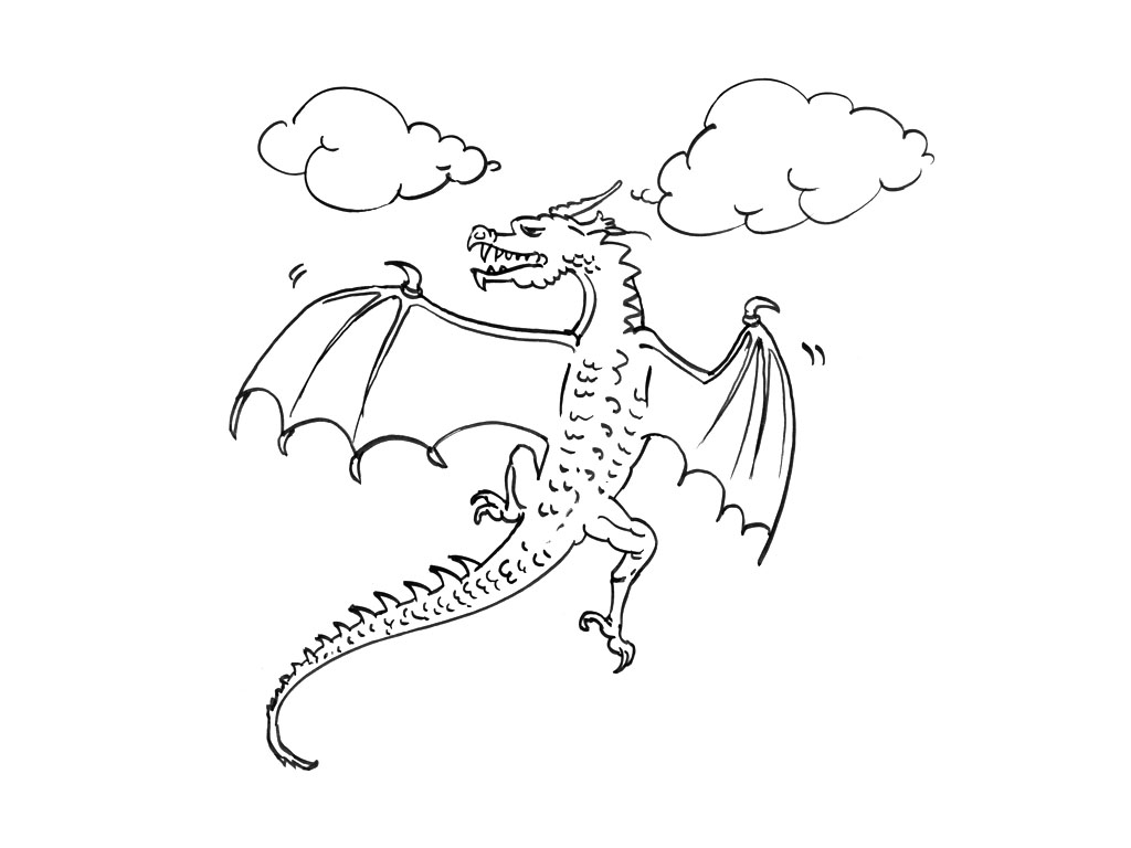 Coloring page: Dragon (Characters) #148617 - Free Printable Coloring Pages