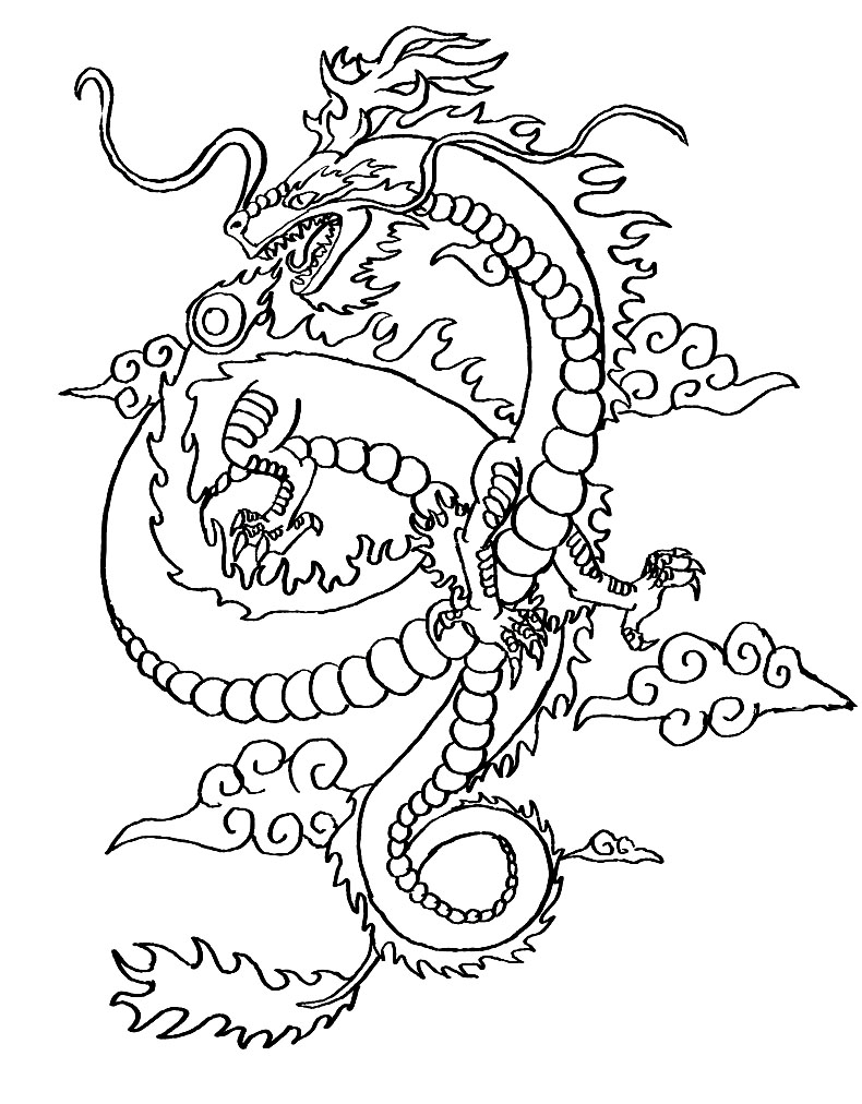 Coloring page: Dragon (Characters) #148619 - Free Printable Coloring Pages