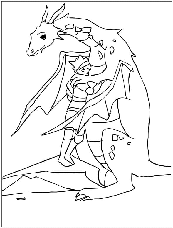 Free printable Dragon coloring page #173285 from Characters collection