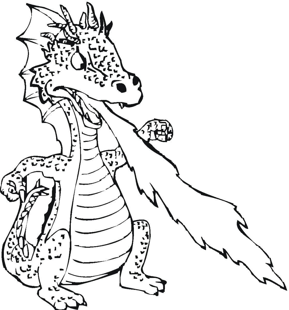 Free printable Dragon coloring page #173286 from Characters collection