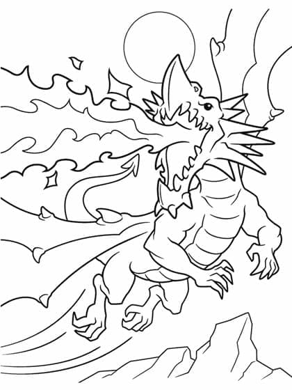 Free printable Dragon coloring page #173290 from Characters collection