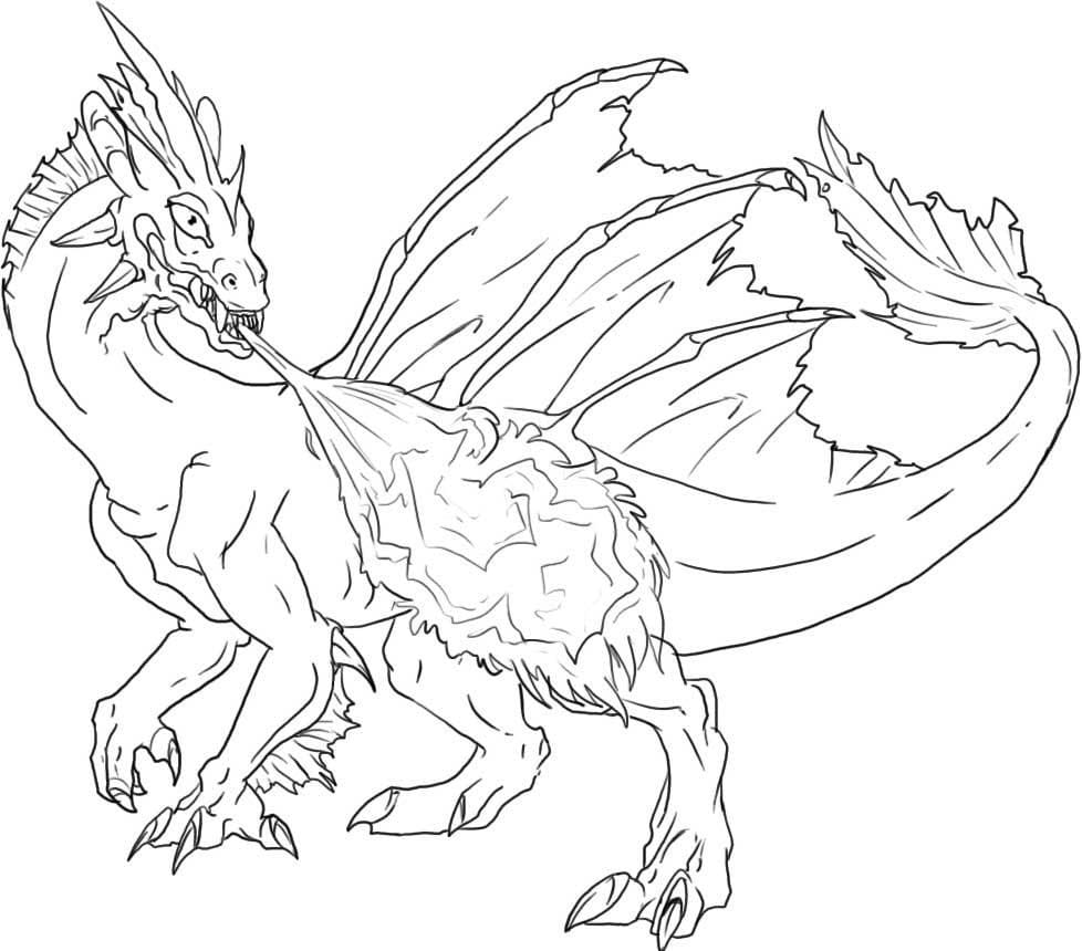 Free printable Dragon coloring page #173295 from Characters collection Free printable Dragon coloring page #173295 from Characters collection