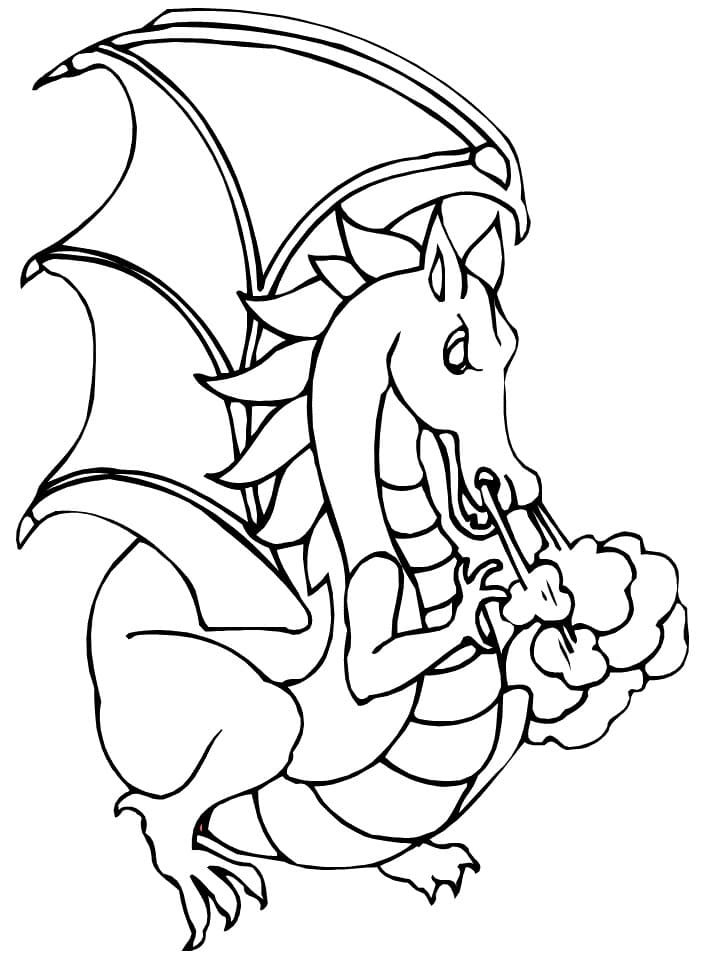 Free printable Dragon coloring page #173302 from Characters collection Free printable Dragon coloring page #173302 from Characters collection