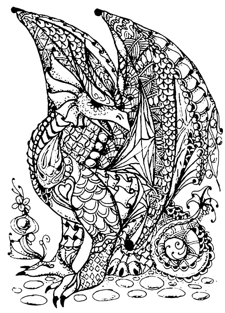 Free printable Dragon coloring page #173303 from Characters collection Free printable Dragon coloring page #173303 from Characters collection