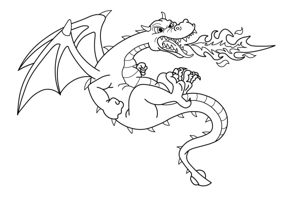 Free printable Dragon coloring page #173304 from Characters collection Free printable Dragon coloring page #173304 from Characters collection