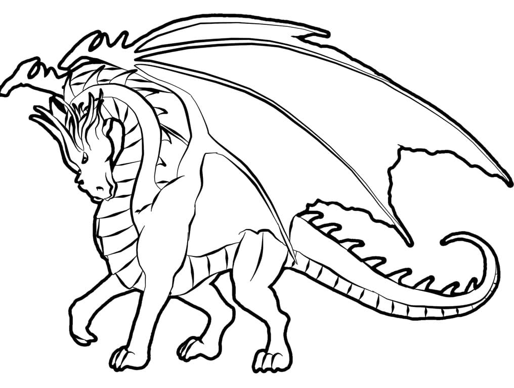 Free printable Dragon coloring page #173310 from Characters collection