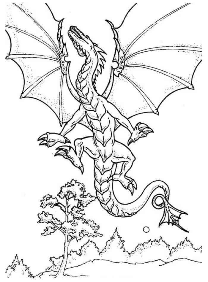 Free printable Dragon coloring page #173312 from Characters collection