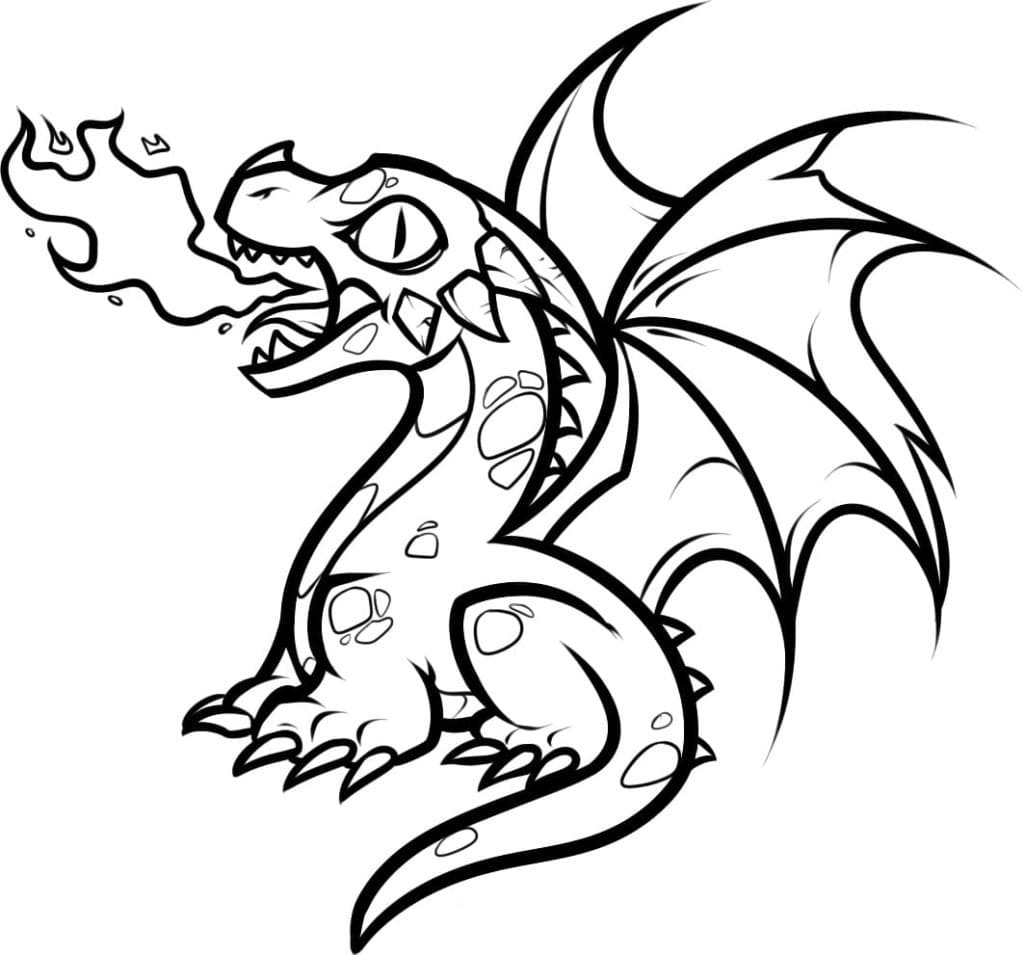 Free printable Dragon coloring page #173315 from Characters collection