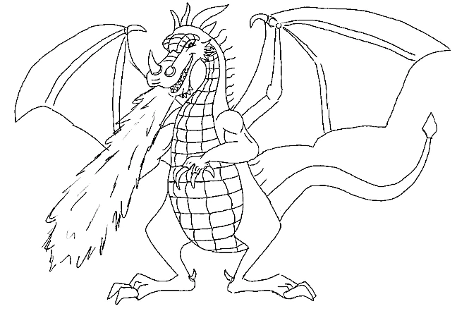 Coloring page: Dragon (Characters) #5711 - Free Printable Coloring Pages